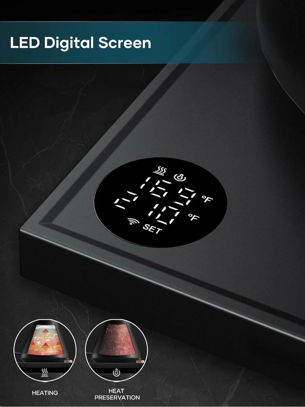 INTASTING Matte Black Gooseneck Kettle with Copper Accents